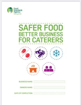 FSA 2025 -2026 SFBB Safer Food Better Business Caterers pack + 12 Month Diary + Temp