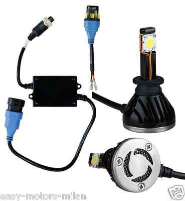 Lampadina LED H4 Per Moto – Doppia Modalità Abbagliante/Anabbagliante, In Alluminio, Plug-and-Play, 12-85V, Per Scooter, ATV, Turismo E Fuoristrada