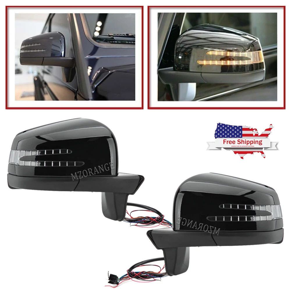 Black Car Side Door Mirrors Assembly For Mercedes Benz G Class G500 G55 G63 W463