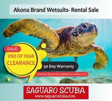 Men's Akona Wetsuits- Dive Shop Rental Sale 7mm  3mm