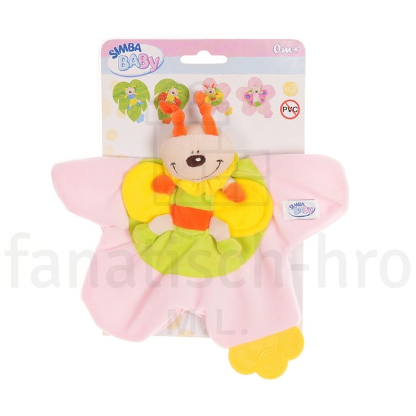 Simba Baby Schmusetuch KäFer Spieltier Rosa Schnuffeltuch Kuscheltuch Mit Rassel-image