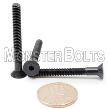 #8-32 Flat Head Socket Caps Screws, 82° Countersunk SAE Alloy Steel Black Oxide