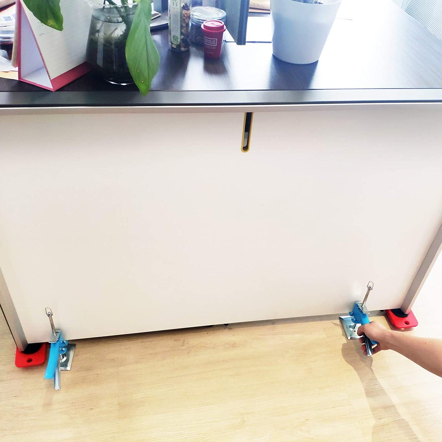 Furniture Jack Lifter Kit wi/ 4 Slider for Moving Heavy Duty SAFE