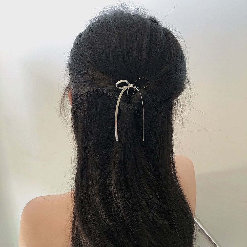 Girls Korean Style Hair Fork Hair Accessories Bow Hair Stick U Shaped Hairpin