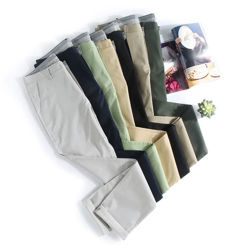 Chino Slim Fit Mens Straight Leg Casual Stretch Dress Skinny Pants Size 30-40 - Picture 4 of 25