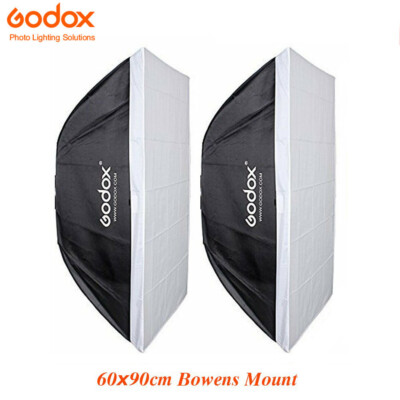 US 2*Godox 24''x35'' 60x90cm Softbox Bowens Diffuser For Studio Flash Monolight