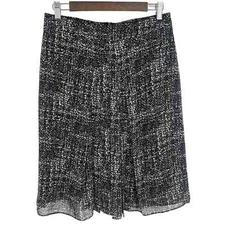 Coldwater Creek Womens Size 8 Pleated Business Skirt Office Professional Black 