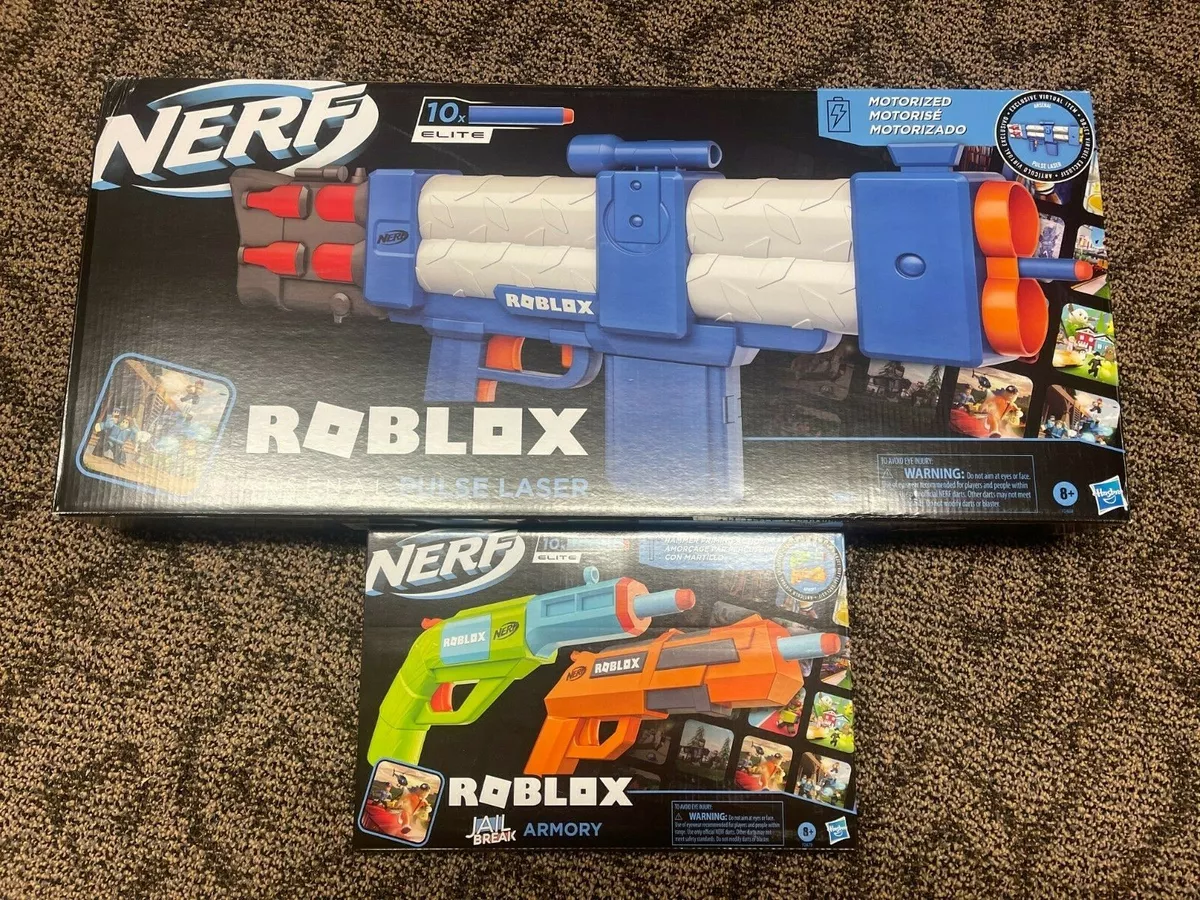 Nerf Roblox Arsenal: Pulse Laser Motorized Dart Blaster, 10 Nerf