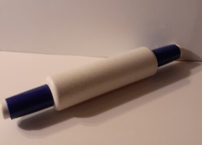 Tupperware  Rolling Pin - Fill & Chill - Blue Handles-Speckled White - 16''L