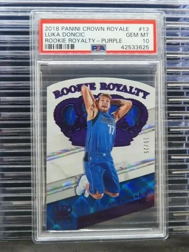2018-19 Luka Doncic Panini Crown Royale - Rookie Royalty Purple #13 /25 (RC)