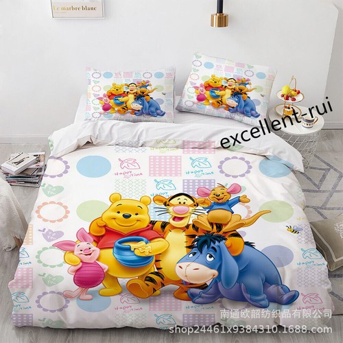 3D Disney Winnie The Pooh Quilt Duvet Cover Bedding Set Single Double Gifts AU - Picture 17 of 24