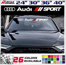 Whitered For Audi Sport Windshield Decal Car Sticker Banner Graphics Window