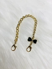 Black Bow Chain Charm Bag Charm Keychain Key Ring Car Charm Zipper Pull