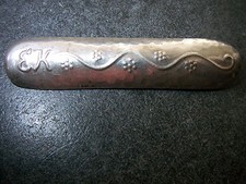 Art Deco Stabbrosche Krawattennadel Handgetriebenes 800 Silber