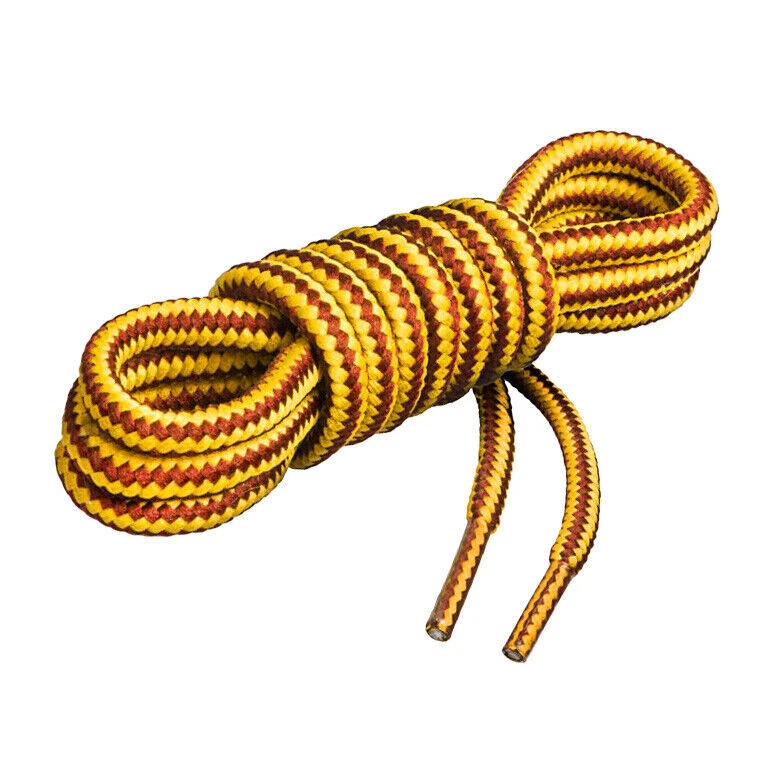 Yellow Brown Heavy Duty Replacement Round Rope Boot Shoe Laces Mens Work Hiking - Image 2 of 4