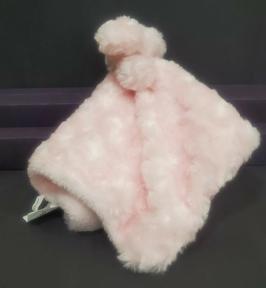 Mantas y más allá conejito rosa remolinos suaves manta de seguridad Lovey Foto 3 de 4