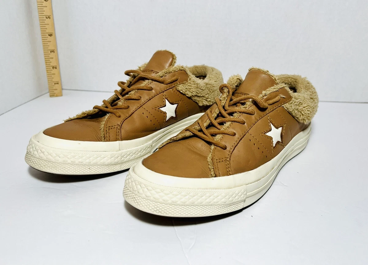 Converse faux fur sales one star