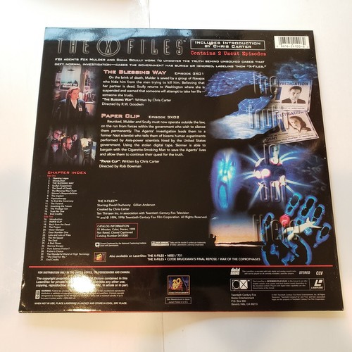 THE X FILES The Blessing Way / Paper Clip LASERDISC Laser Videodisc - Picture 2 of 2