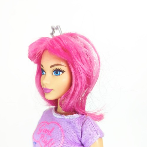 Barbie Princess Adventure Doll GJB68 2020 Curvy Pink Hair Purple Pjs Sleepover - Picture 5 of 5