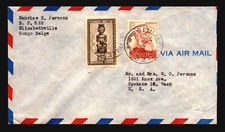 Belgian Congo 1948 Cover to USA / 10.50F Total - Z18189