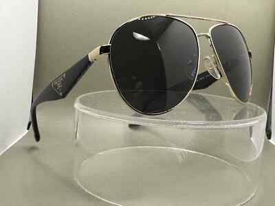 BRAND NEW PRADA SUNGLASSES SPR53Q 60-13 ZVN-5Z1 60-13 140 BLACK AND SILVER FRAME