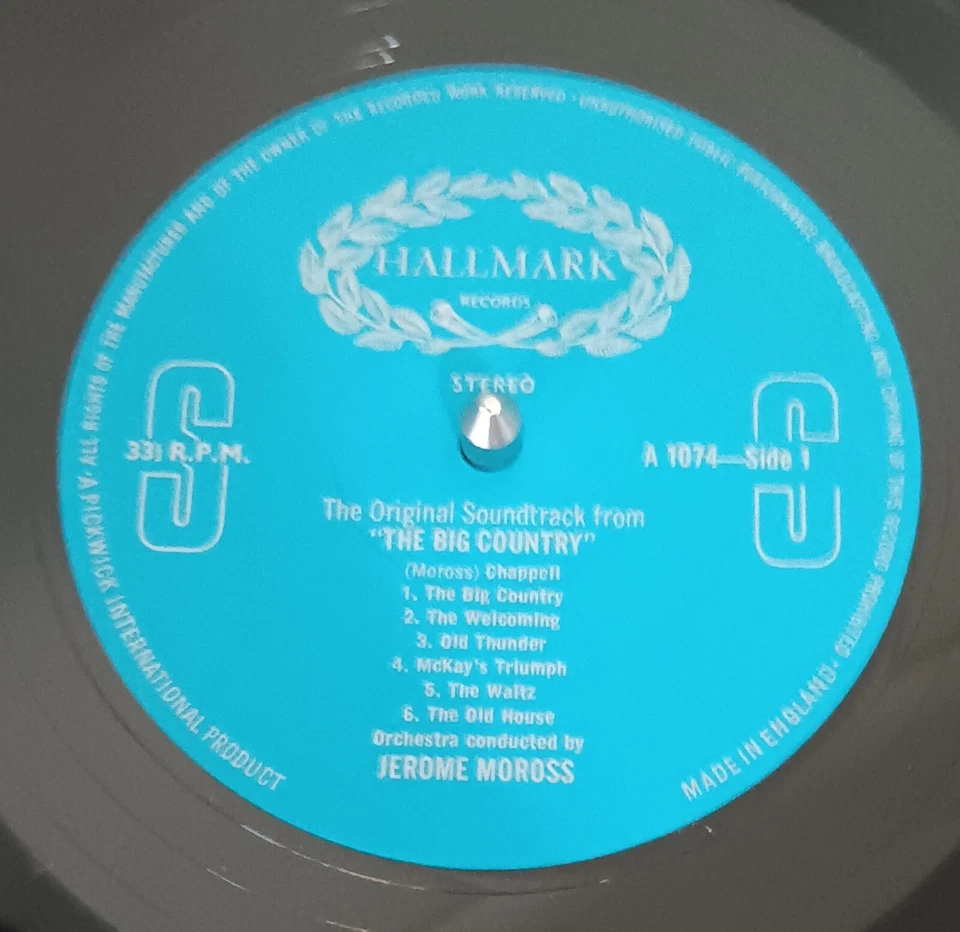 Jerome Moross ‎– The Big Country - reissue LP Record excellent, cover VG+ - Image 3 of 3