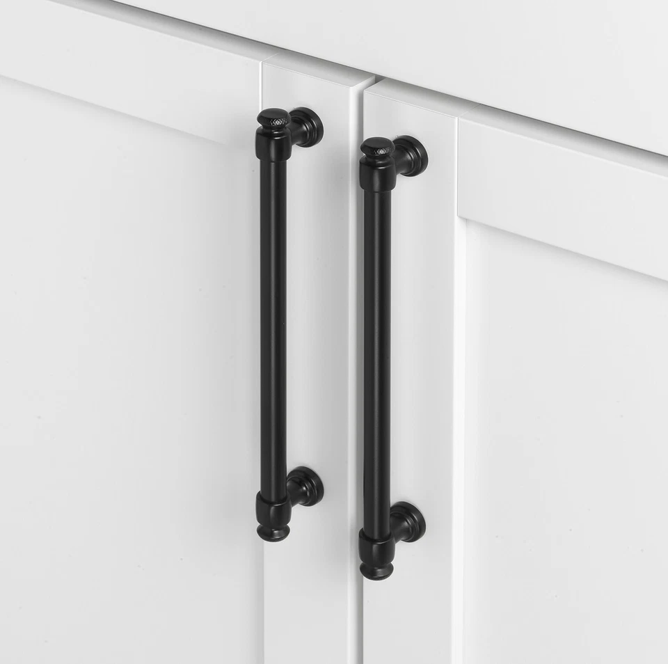 GlideRite 9" cabo de armário de aço moderno puxador preto fosco 4361-192-MB-1 - Imagem 3 de 3