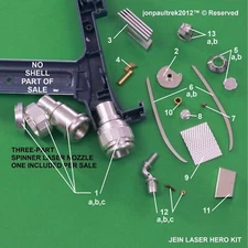 Star Trek TOS, GREG JEIN LASER HERO, PHASER, 20 PART, METAL UPGRADE KIT