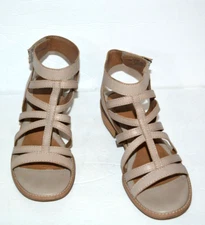 SOFFT BEIGE LEATHER STRAPPY GLADIATOR STYLE SANDALS WOMEN SZ 6.5 M *EUC*