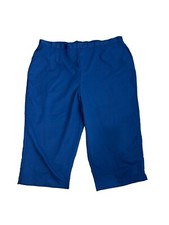 Alfred Dunner Womens Size 24W Navy Blue Capri Pants Elastic Waist Pull On New