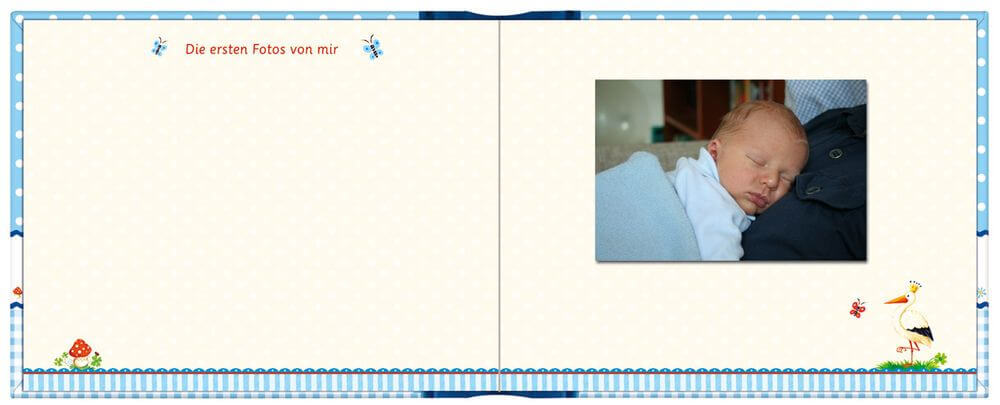 Thumbnail - Großes Foto-eintragalbum Unser Baby, Hellblau