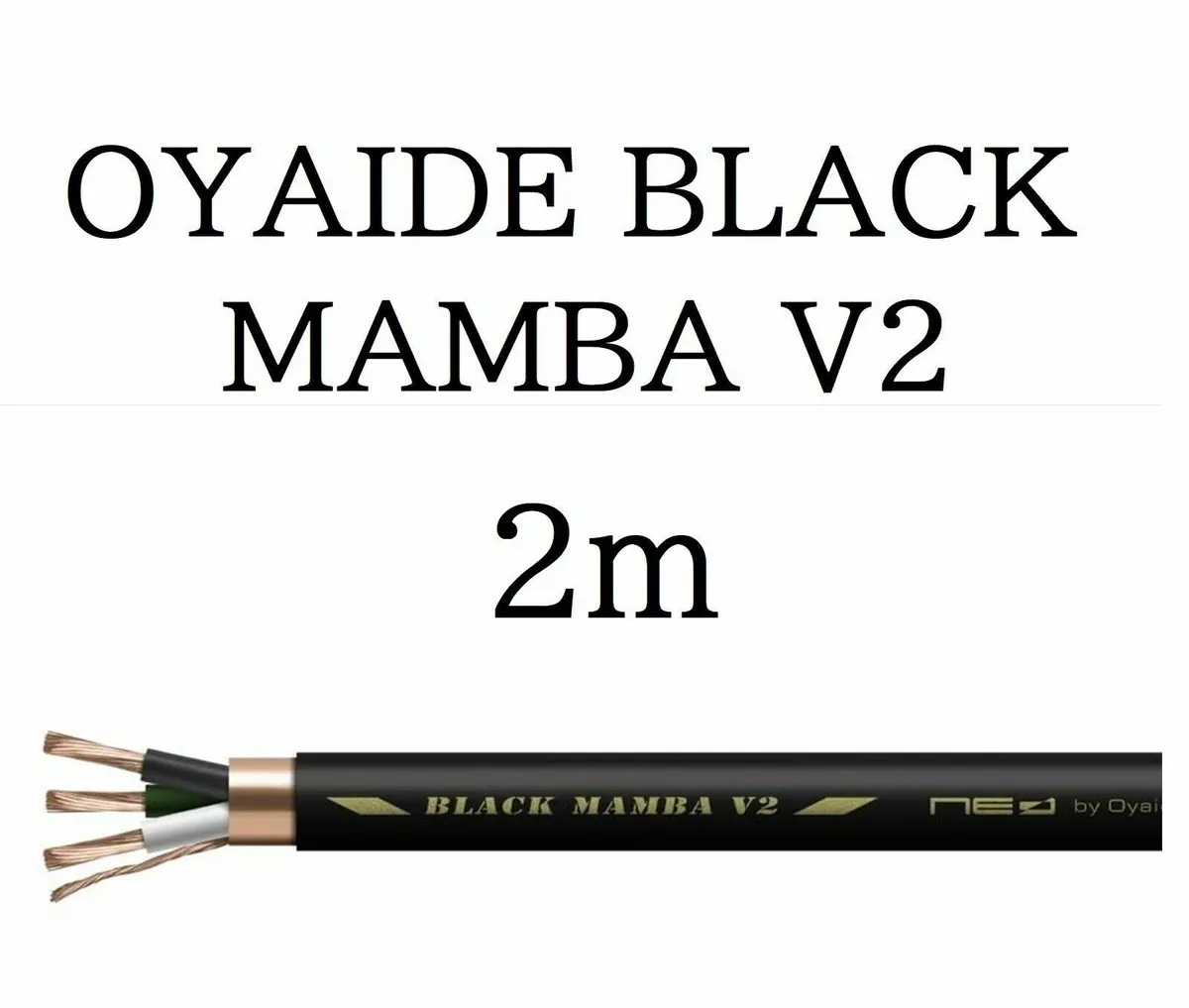 OYAIDE BLACK MAMBA V2 Audio Power Cable 2.0m units 3.5SQ Polymeric  Polyolefin