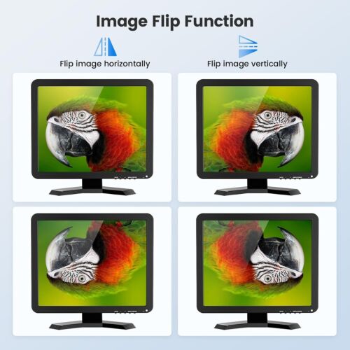 Portable 17inch LCD Monitor AV USB HDMI BNC VGA CCTV Security PC Monitory Screen - Bild 5 von 8