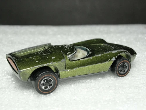 1969 Hot Wheels Redline Turbofire  ORIGINAL OLIVE NICE WHEELS & BASE