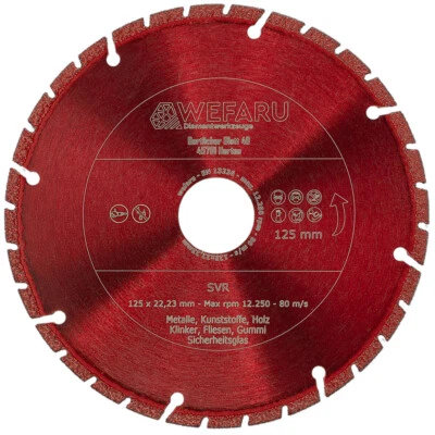 WEFARU Universal Diamant Trennscheibe Allrounder 125 230mm Allesschneider Multi Cutter
