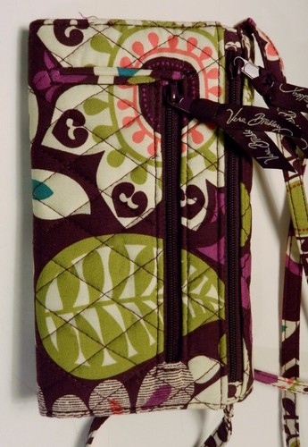 Vera Bradley Strap Wallet Crossbody NWT clutch iph 6/7/8 PLUM CRAZY - Picture 3 of 3