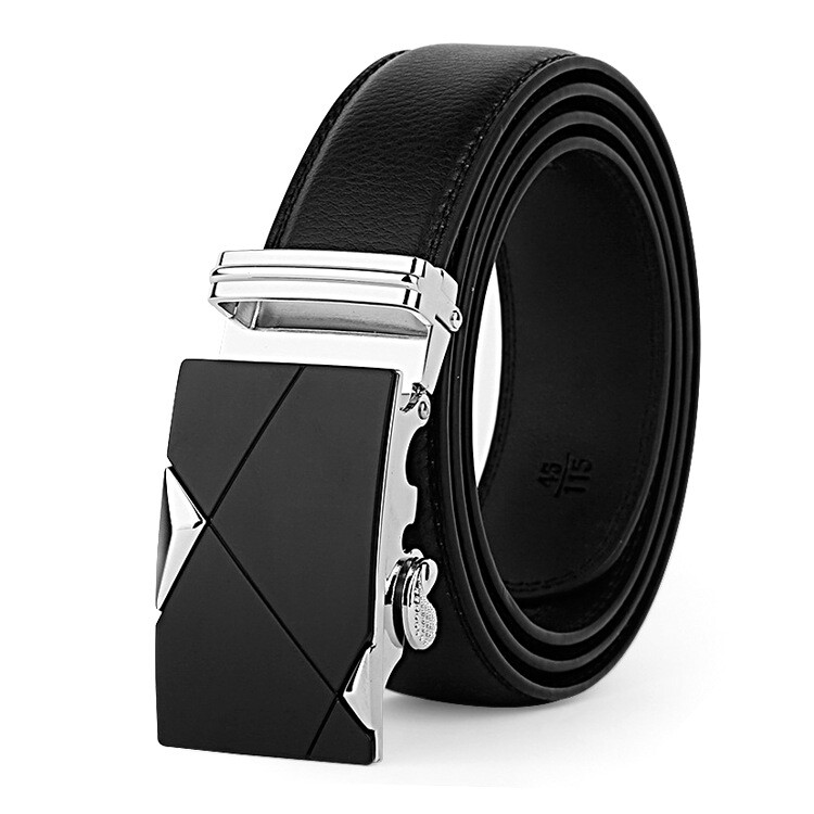Luxury Mens Genuine Leather Automatic Buckle Belts Waist Strap Belt Waistband
