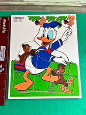 Vintage Playskool Disney Wood Puzzle Donald Duck 190-02 8 pieces