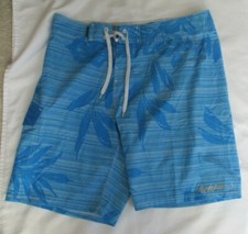 RON JON SURF SHOP BLUE TROPICAL SWIM TRUNK / BOARD SHORTS - SIZE 32
