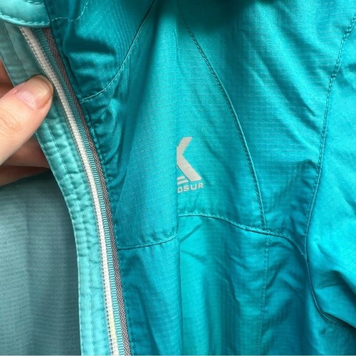 ZeroXposure Teal Blue Full Zip Up Hooded Weather Jacket - Picture 3 of 3