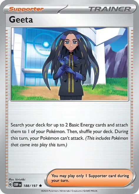 Geeta - 188/197 - Pokemon TCG Obsidian Flames (2023) - LP - Holo Rare