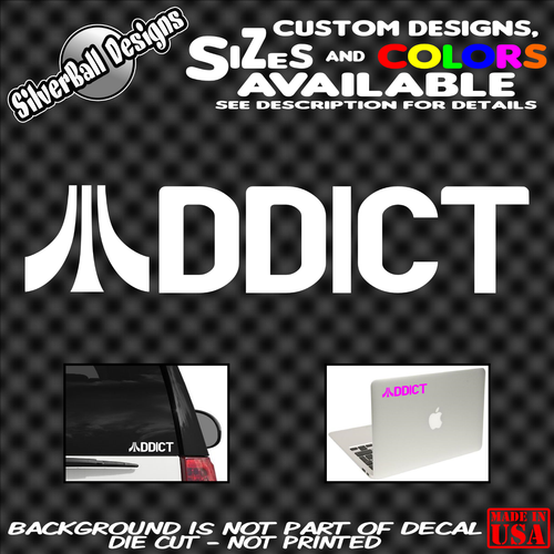 Addict Gaming ATARI Custom Decal Sticker Car Truck Window 2600 5200