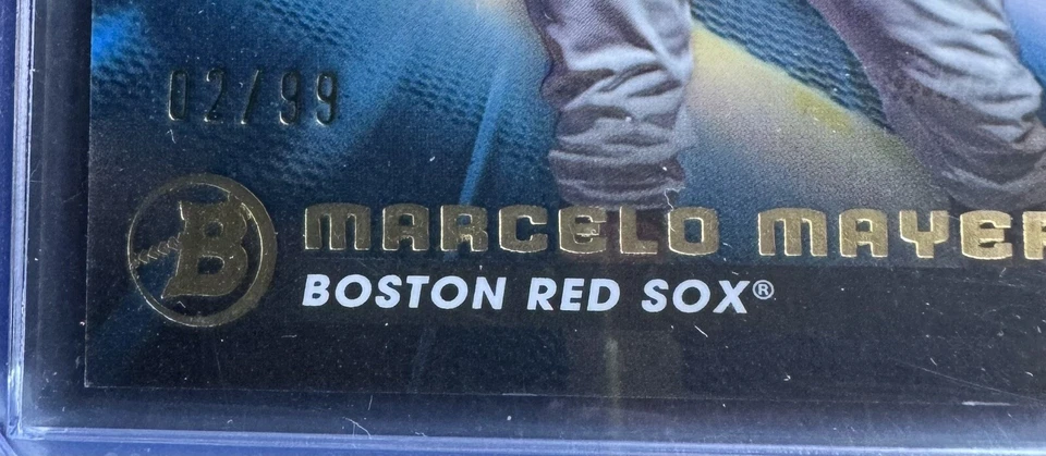 Marcelo Mayer 2023 Bowman Inception #13 Blue Foil /99 Boston Red Sox - Image 2 of 4