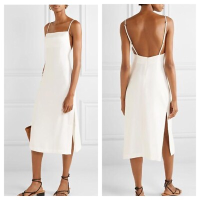 Haight HAIGHT. Off white Paula woven midi dress small 