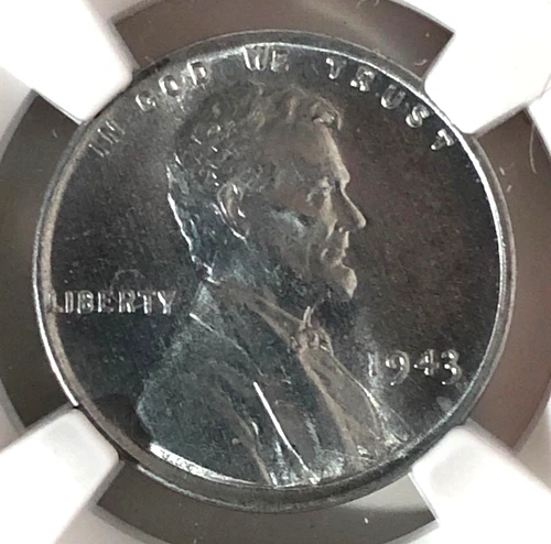 1943 STEEL 1C GEM UNCIRCULATED NGC MS 65 Lincoln Wheat Back CENT LOOKS LIKE MS66