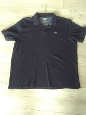 DKNY Mens Large Blue Short Sleeve Polo Shirt Solid Casual Cotton Blend