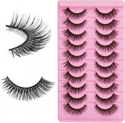 10 Paar zarte falsche Wimpern leichte Faux Nerz Wimpern, kräftige Locke & Roo