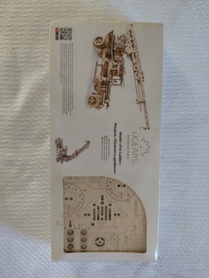 kit de modelo mecánico de madera UGEARS, modelo ''Fire Ladder Camión de Bomberos