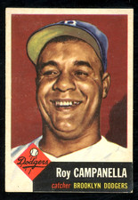 Roy Campanella HOF (Brooklyn Dodgers) 1953 Topps #27 (Mid-Grade) Vintage/Iconic