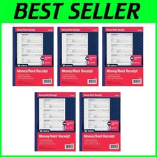 500 Carbonless Receipts, 3-Part, 5 Books per Pack